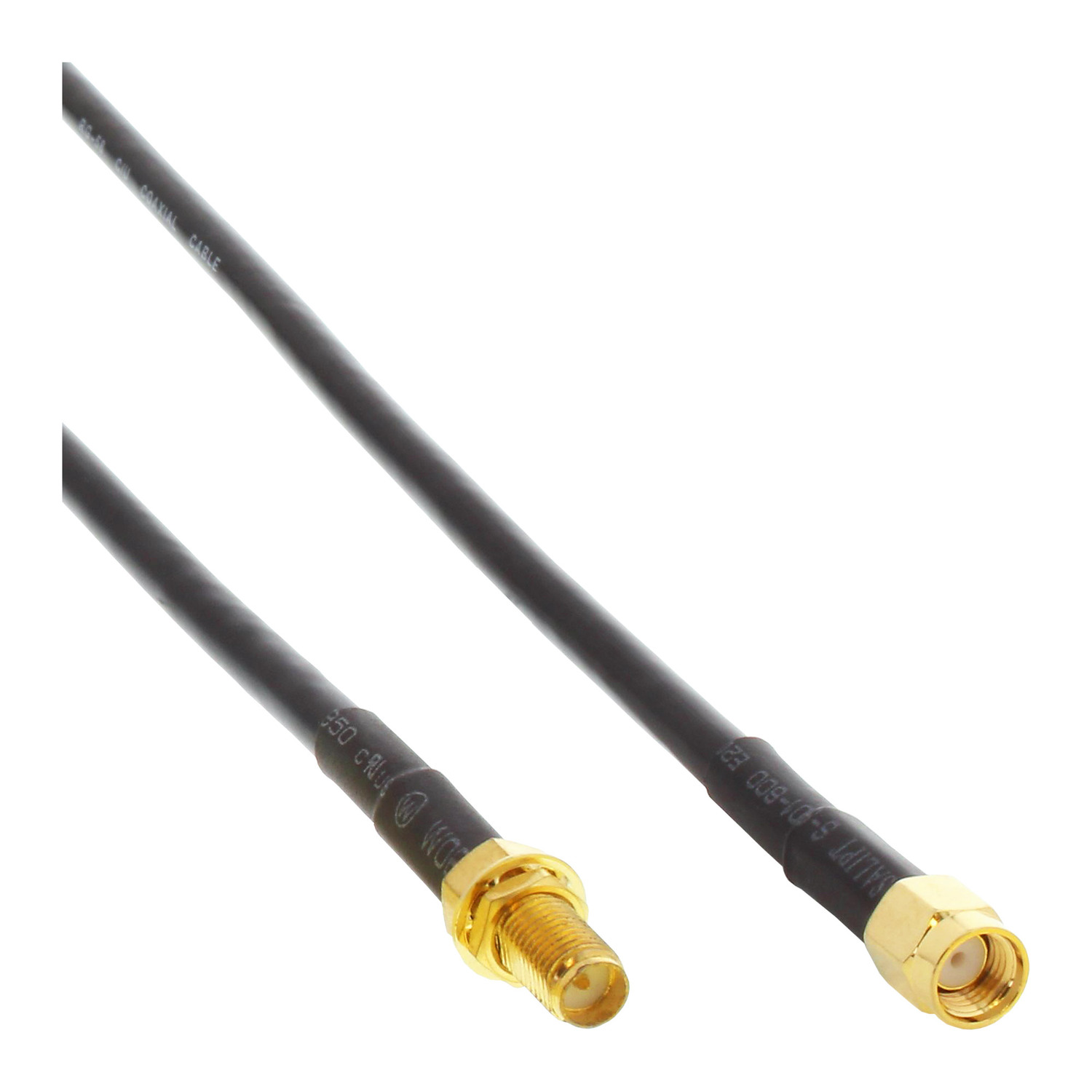 R-SMA-Stecker auf Kabel, WLAN INLINE WLAN InLine® Antennenkabel Kabel 4m R-SMA-Kupplung,
