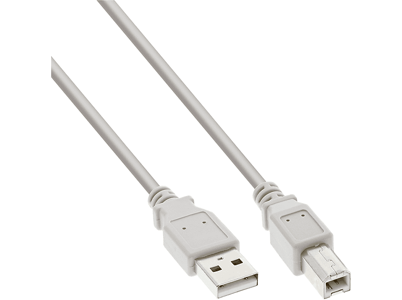 INLINE InLine® USB Kabel A USB USB Kabel, USB B, 2.0 beige, an 1m 2.0