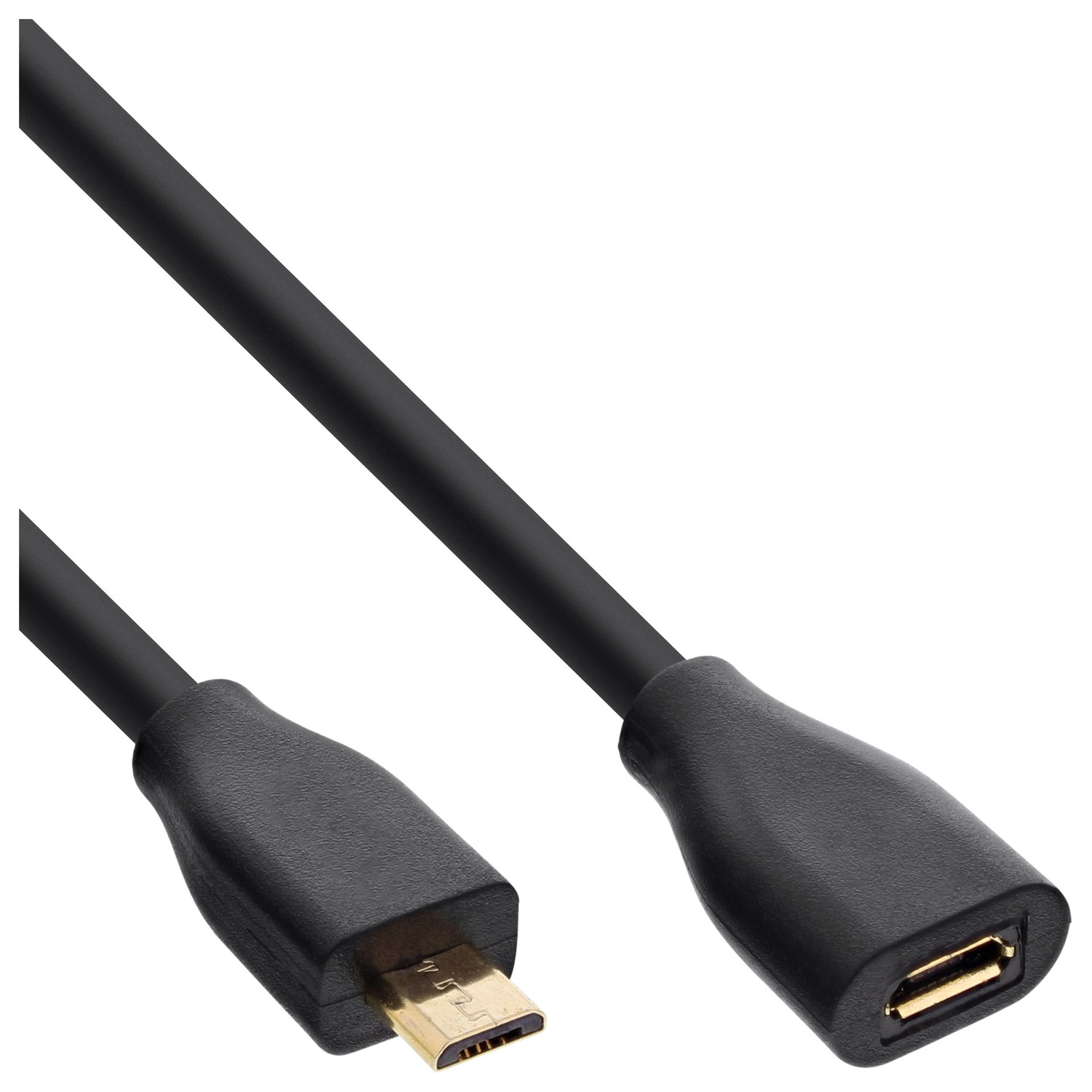 USB InLine® Micro-USB Verlängerung, INLINE auf USB Buchse, Stecker Micro-B 2.0