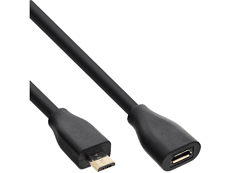 INLINE InLine® Micro-USB Verlängerung, Micro-B USB Buchse, auf USB 2.0 Stecker