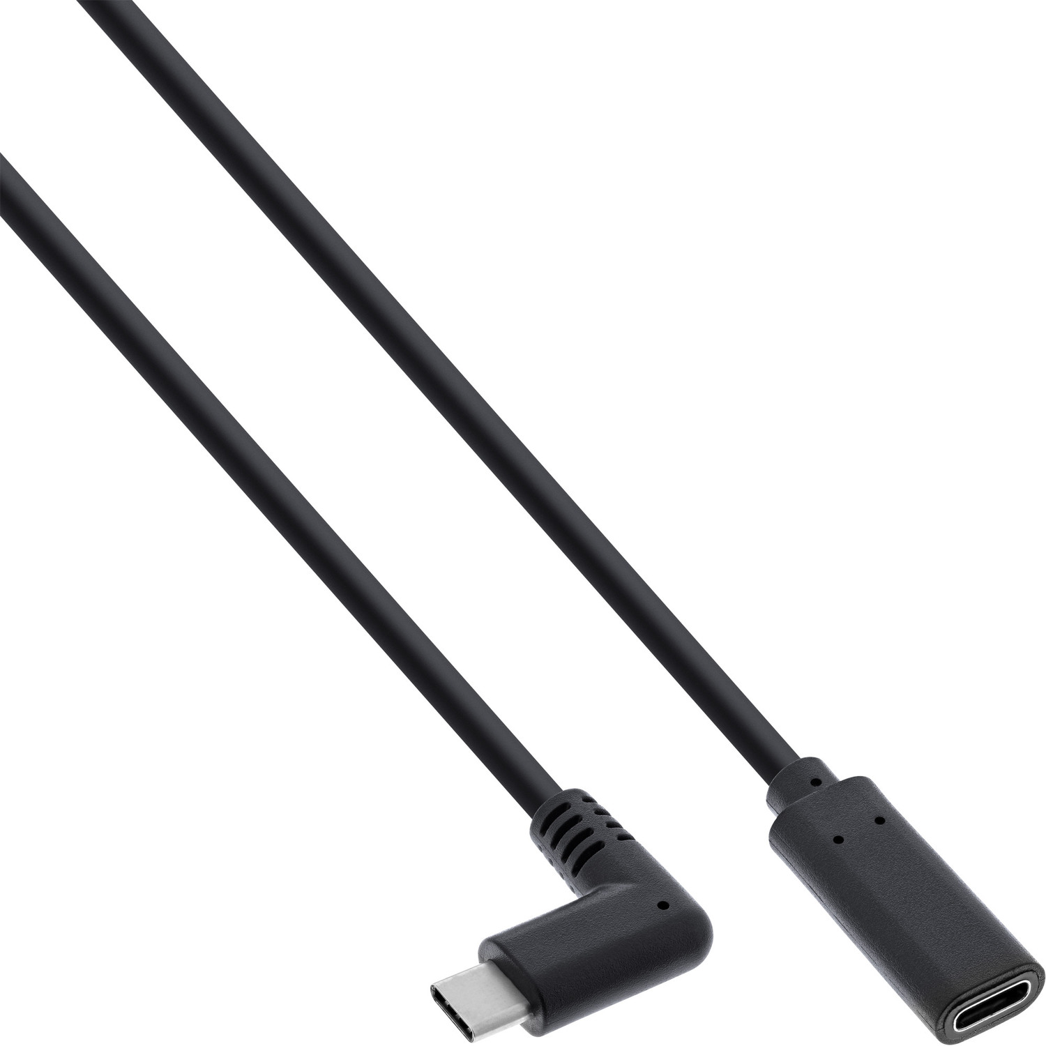 INLINE InLine® USB gewinkelt 3.2 USB-C Verlängerung, USB USB Stecker Kabel, auf