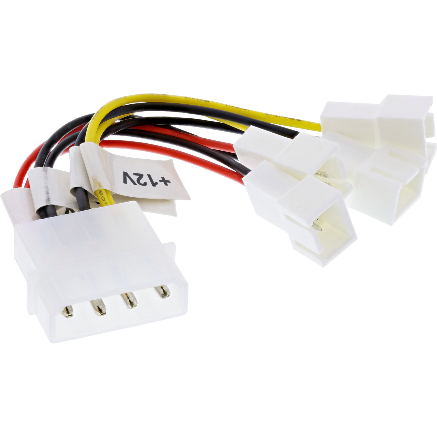 INLINE InLine® Adapterkabel, und 4 Lüfter intern 2x Kabel 12V intern, Stromkabel 2x 5V, für