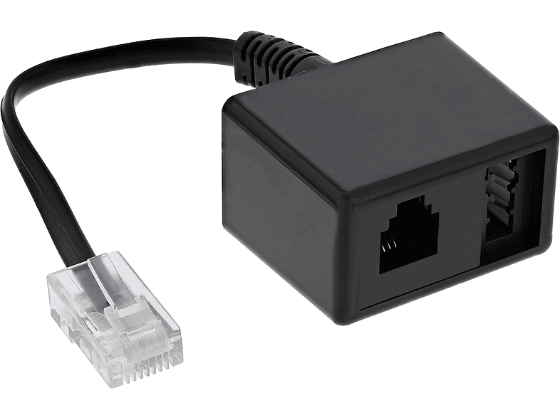 INLINE InLine® TAE Adapterkabel Kabel auf m TAE RJ11 /, / & Western, 0,15 RJ45 / ISDN TAE-N Buchse Stecker