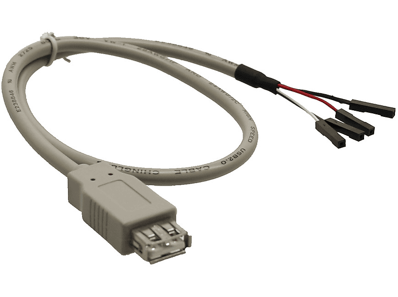 INLINE InLine® USB 2.0 Adapterkabel, Buchse A auf Pfostenanschluss, 0,4m USB USB