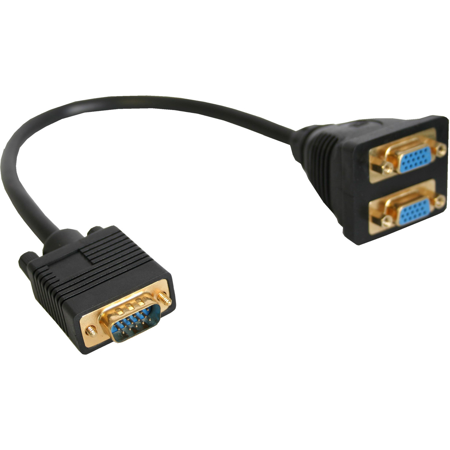 INLINE SVGA VGA schwarz VGA auf Buchse, 2x InLine® Stecker VGA / VGA, Y-Adapterkabel, schwarz /