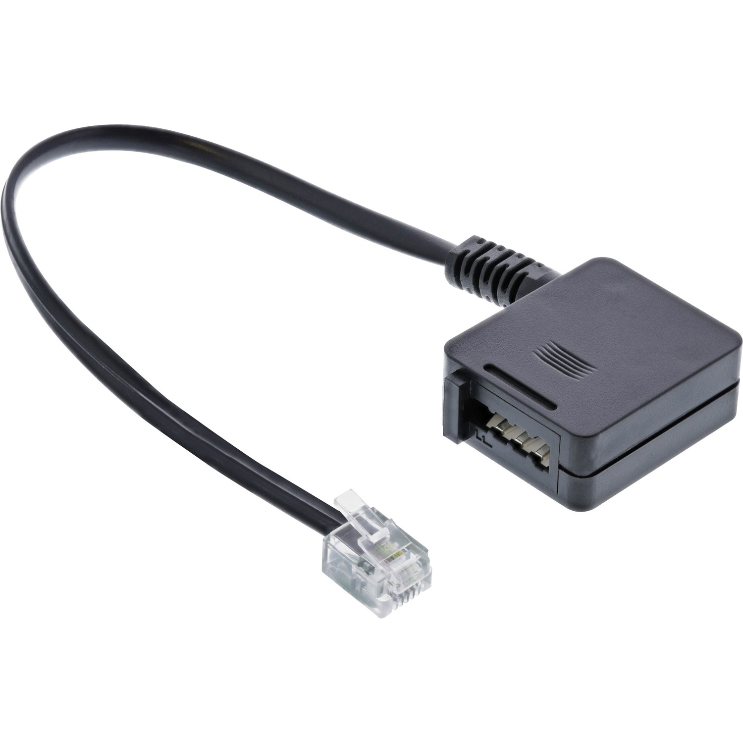 Stecker Kabel auf TAE Buchse, Adapterkabel, RJ11 m /, ISDN 0,2m / Western, / 0,2 InLine® TAE-F TAE INLINE