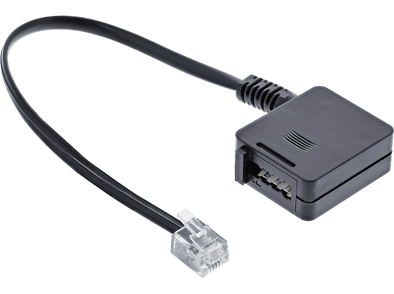INLINE InLine® TAE Adapterkabel, RJ11 ISDN TAE /, 0,2 auf m 0,2m Buchse, TAE-F Kabel Western, / Stecker 