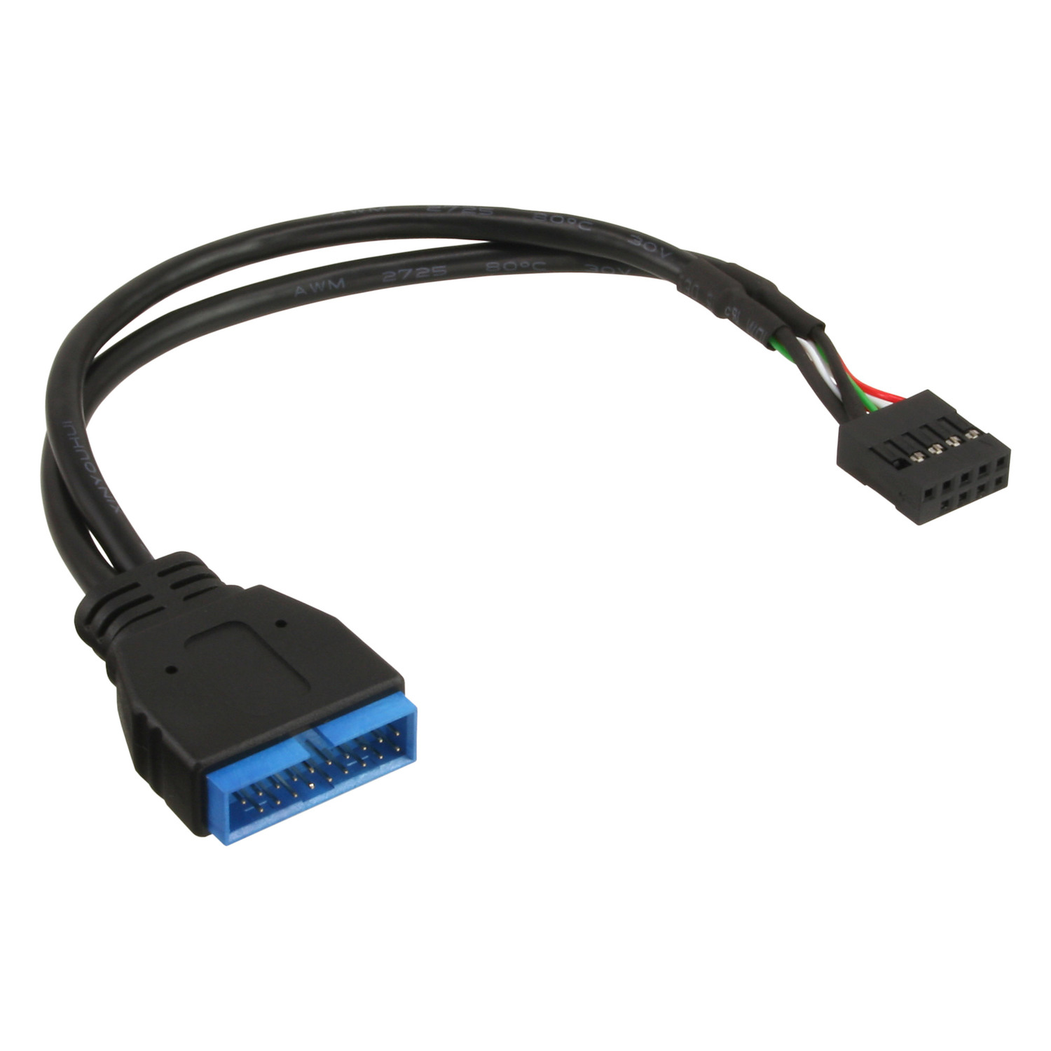 INLINE InLine® USB 2.0 zu USB intern, Mainboard 3.0 auf USB Adapterkabel USB 2.0