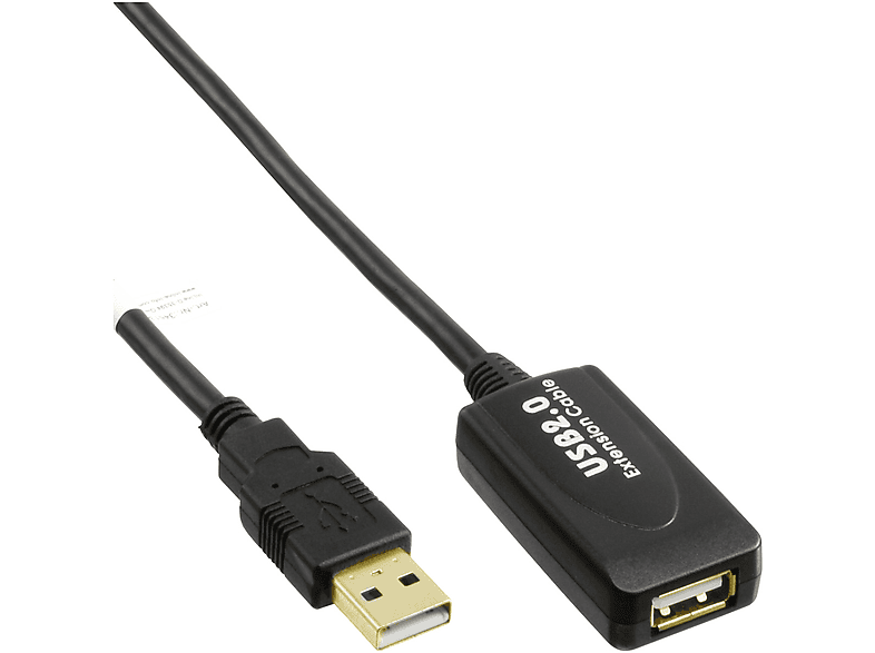 INLINE InLine® USB 2.0 Aktiv-Verlängerung, mit Signalverstärkung Repeater, USB | USB Kabel