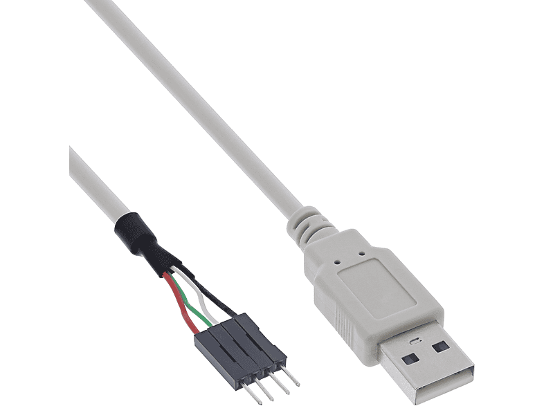 A InLine® USB auf INLINE Pfostenanschluss, Adapterkabel, 0,4m 2.0 Stecker USB