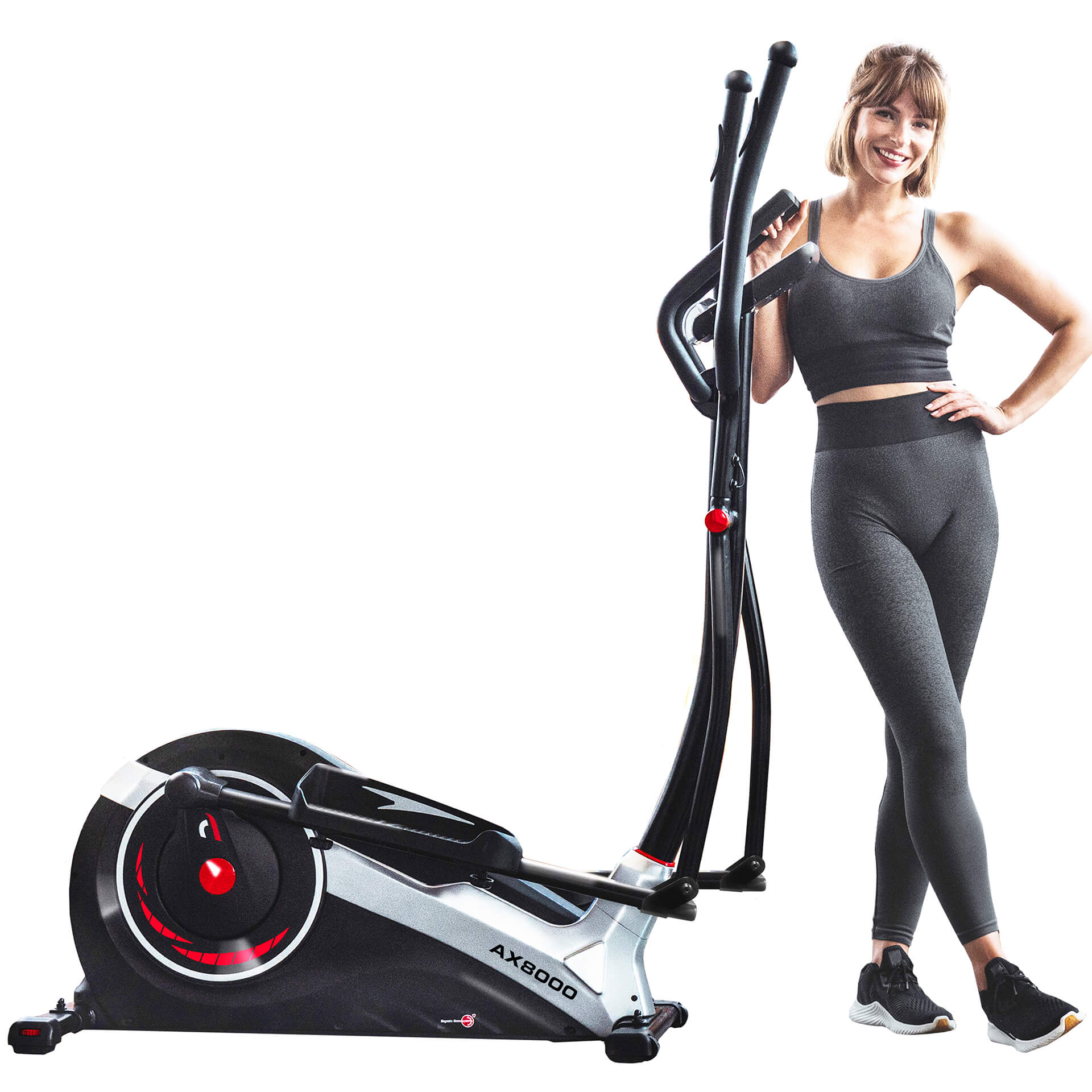 CHRISTOPEIT-SPORT GERMANY AX 8000 inkl. Bodenschutzmatte Crosstrainer, Schwarz