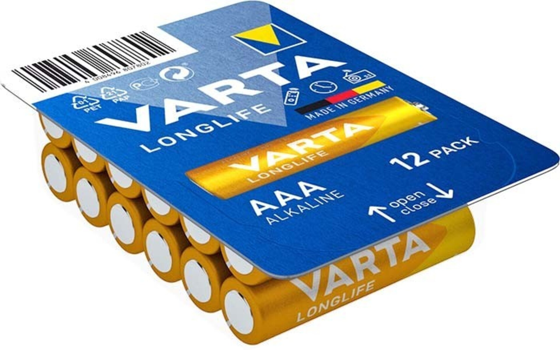 AlMn, Volt, Micro 4703 Batterie LR03 AAA AlMn 1.2 VARTA 1.5 Big Ah Box Longlife Batterie, (12er)