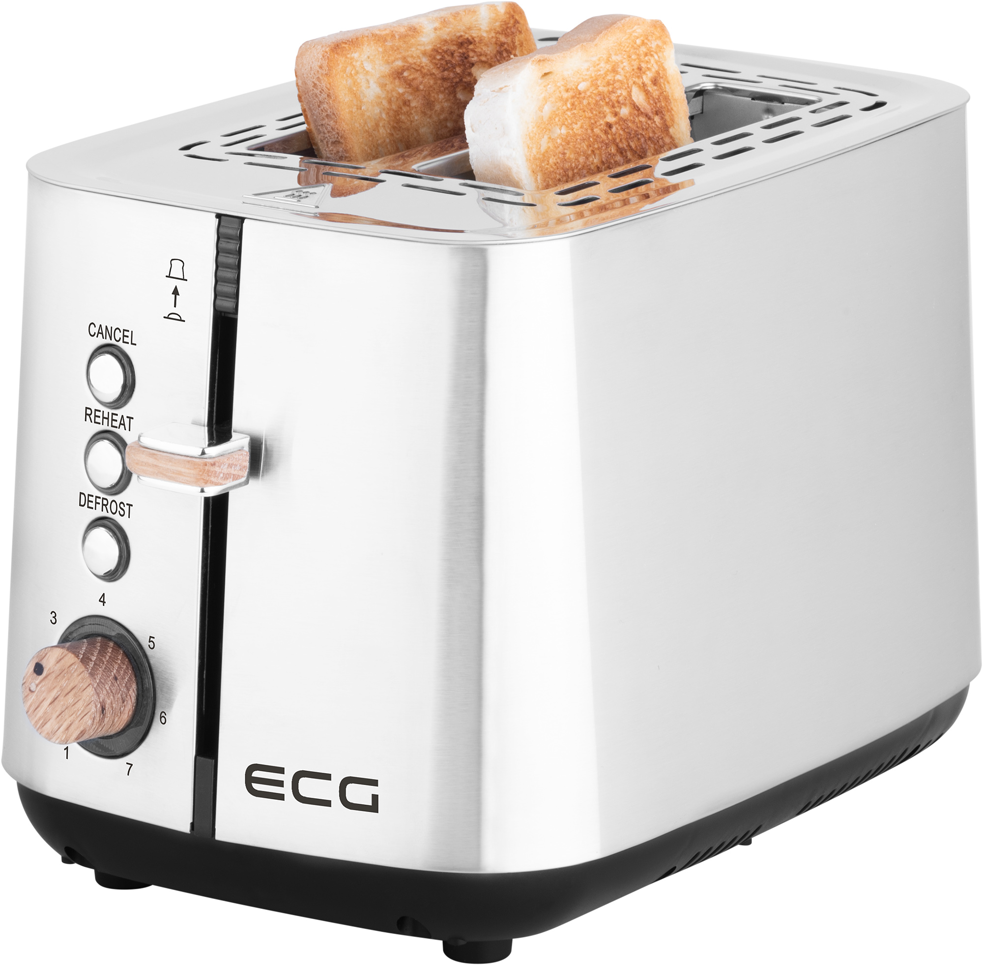 ECG ST 2767 Timber Silber für | Kabelaufbewahrung (925 | Toast 2 7 Silber Schlitze: | Intensitätsstufen | 2) Toaster Fächer Watt, | | Toaster