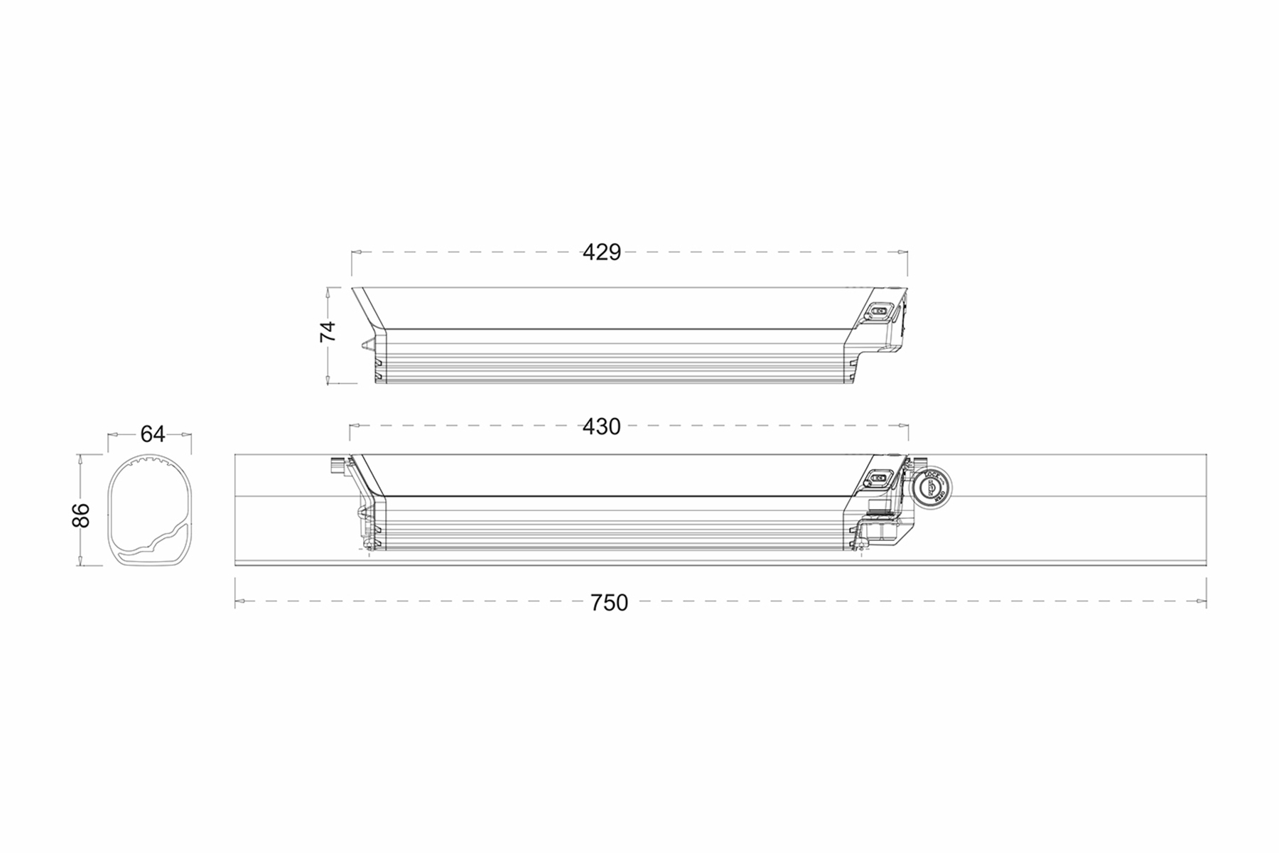 14000 36 7010, TLR Li-ion Jeep TLR TMR 7021 E-Bike-Akku, für 7000, POWERSMART mAh Volt,