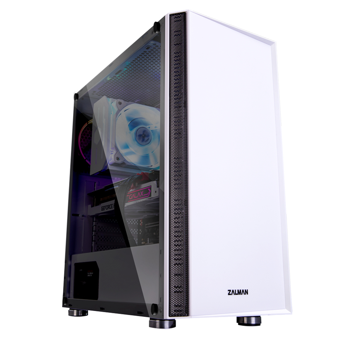 R2 Weiß ZALMAN PC WHITE Gehäuse,