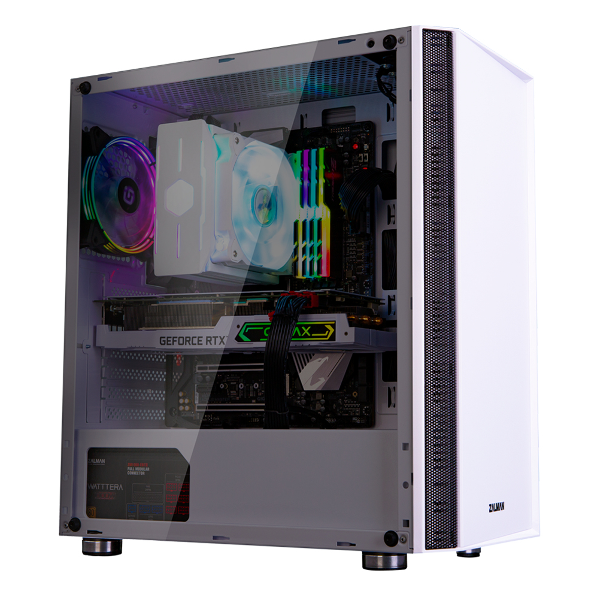 R2 Weiß ZALMAN PC WHITE Gehäuse,