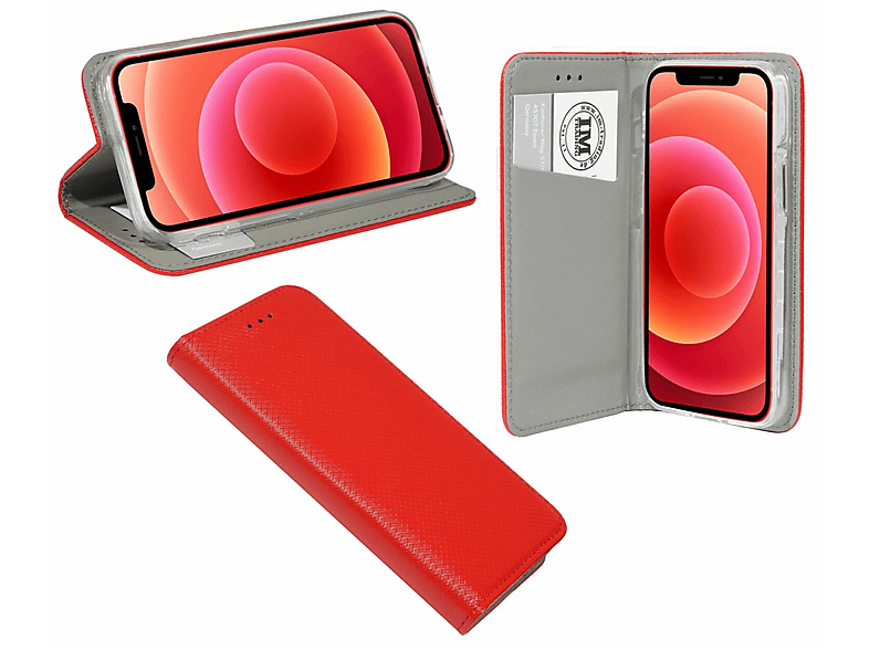 COFI Smart Magnet Buch Tasche, Bookcover, Samsung, Galaxy M14 5G, Rot