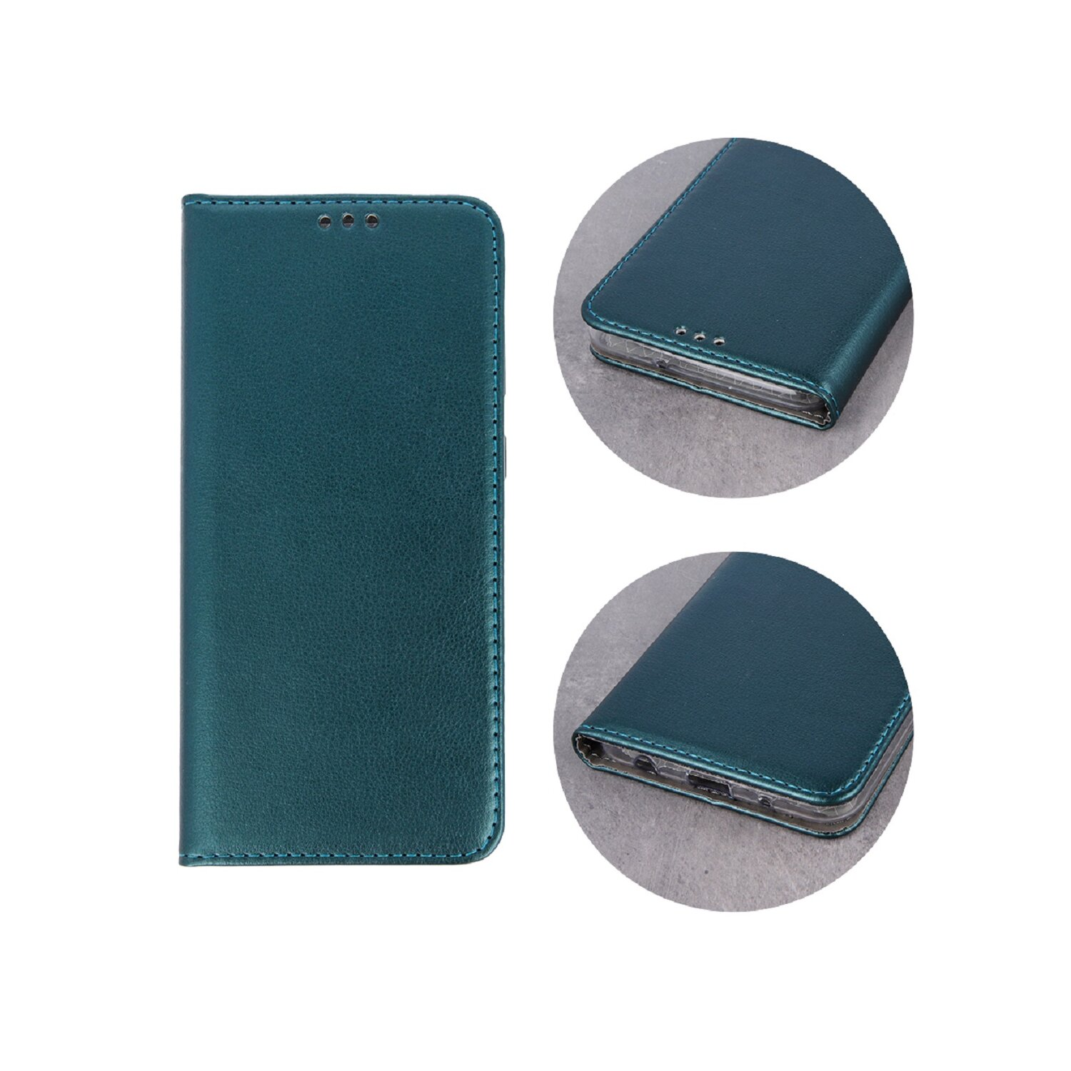 COFI Smart Magnetic Buch iPhone Pro, 15 Apple, Bookcover, Tasche, Grün