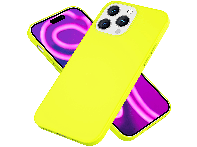 Neon Clear Case Für IPhone 15 Pro – Schlanke Silikonhülle Mit Kameraschutz & Strahlenden Farben