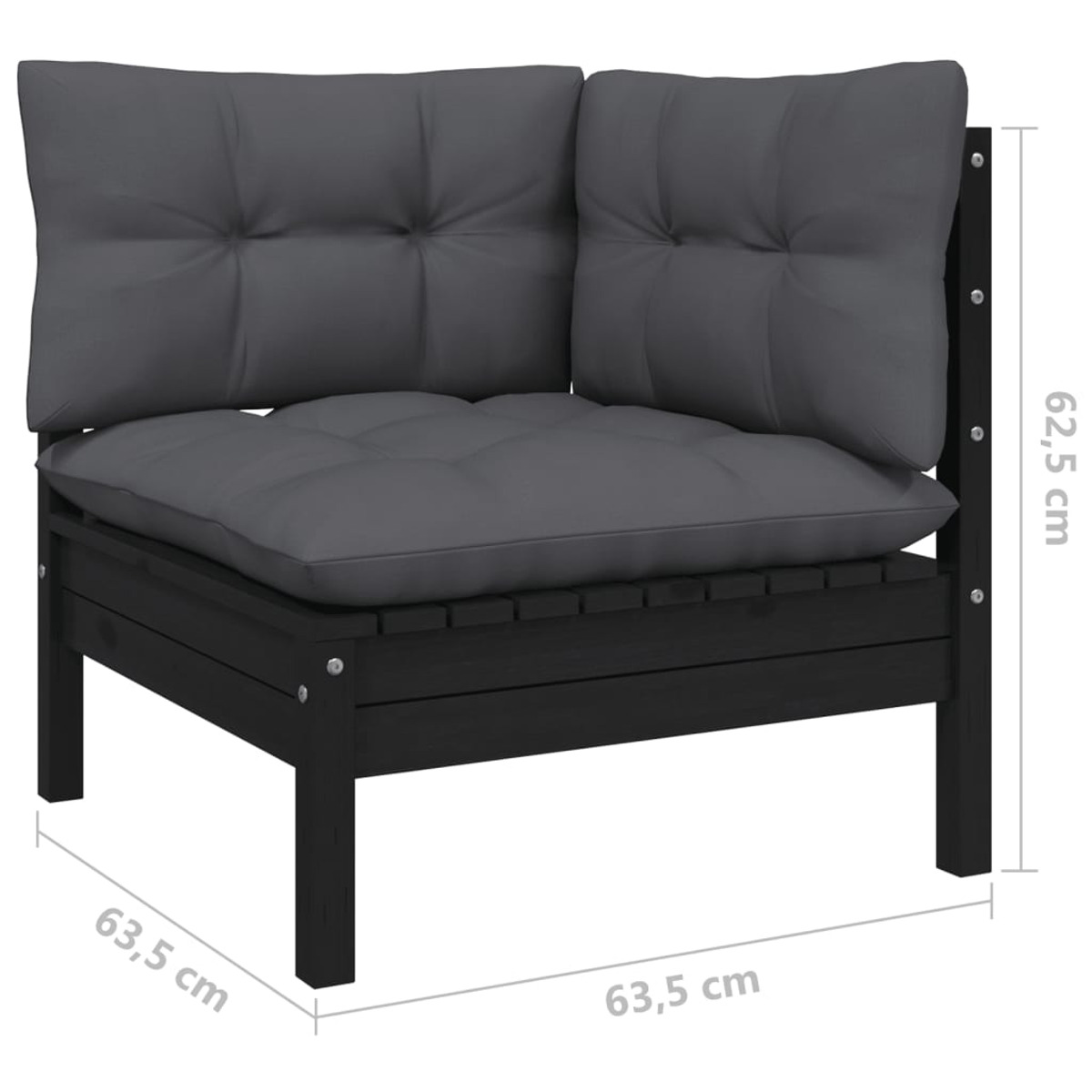 Schwarz Stuhlset, Gartentisch- und 3096350 VIDAXL