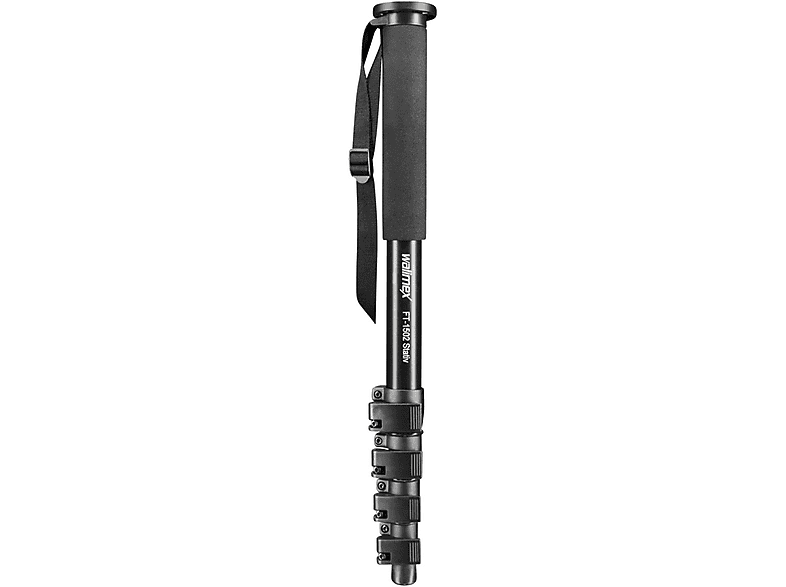 WALIMEX Einbeinstativ FT-1502 Alu 177cm 177,0 cm offen Einbeinstativ, Höhe schwarz, bis