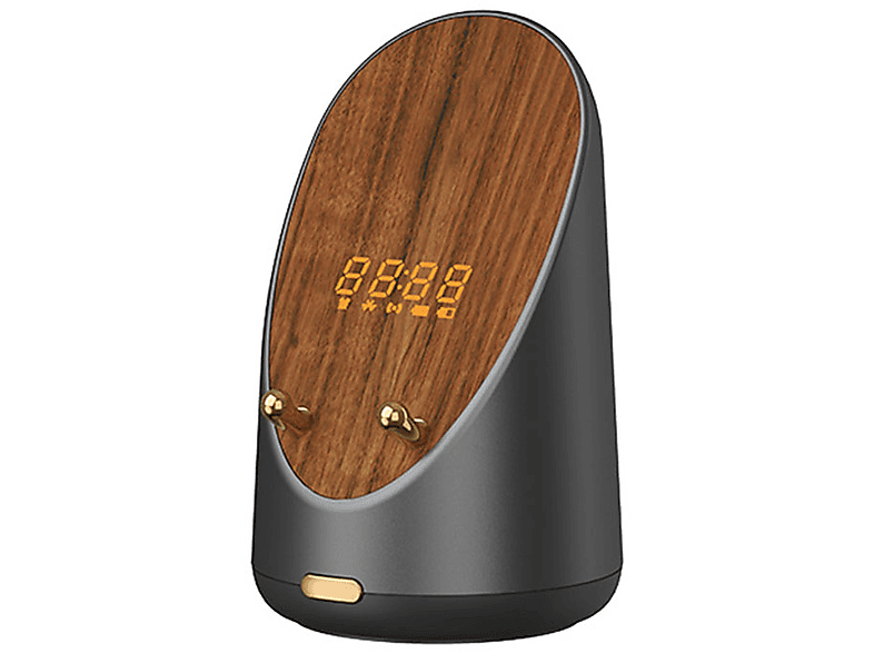 BRIGHTAKE Revolutionary Bluetooth-Lautsprecher, Braun Speaker Wireless 15W Alarm Clock Charging Induction