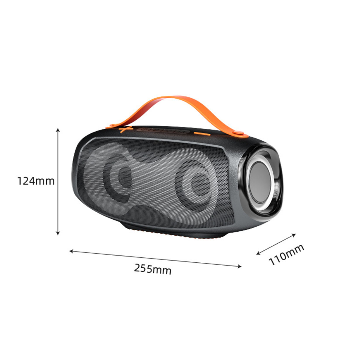 Schwarz 20W Bluetooth-Lautsprecher, 13 Drahtlos Lichtmodi BRIGHTAKE Subwoofer Lautsprecher IPX4