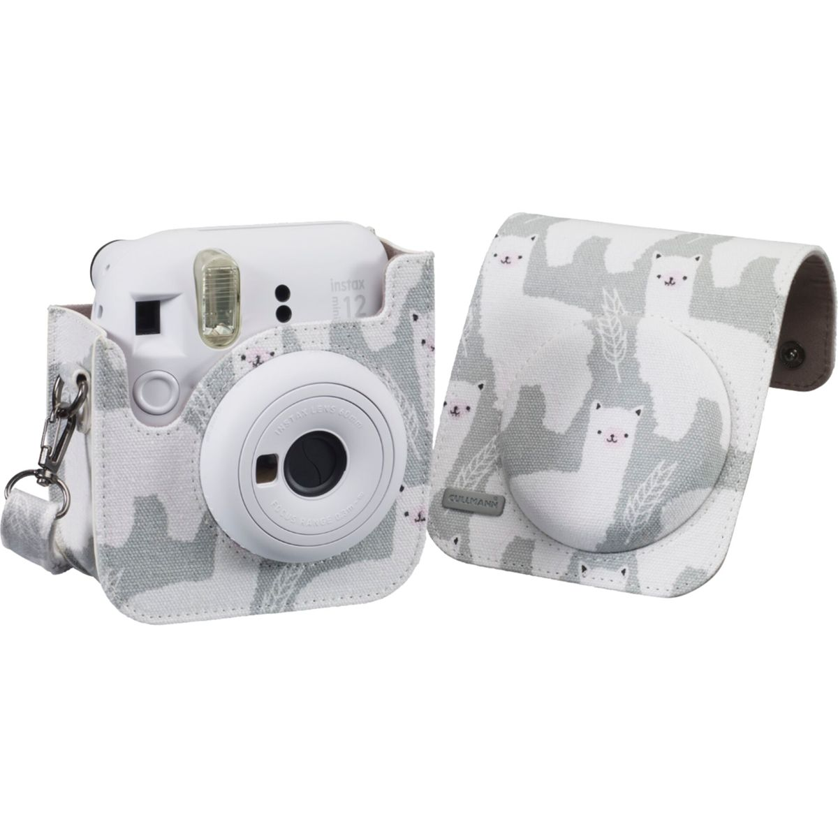 Kameratasche grau Sofortbildkamera, Fit Instax für 120 weiß 12 / RIO llama CULLMANN Mini