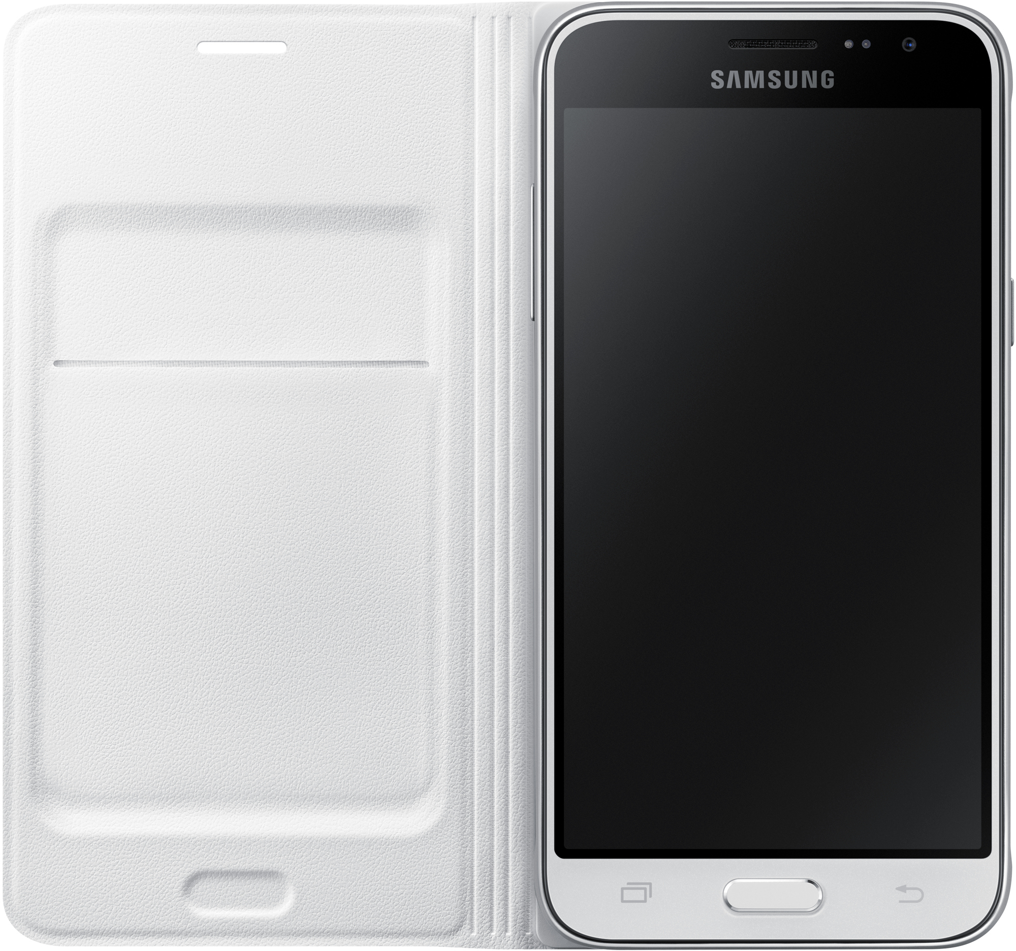 SAMSUNG - EF Weiß, Wallet (2016) J3 Flip (2016), Samsung, -WJ320PW Galaxy Weiß J3 - Galaxy Bookcover,