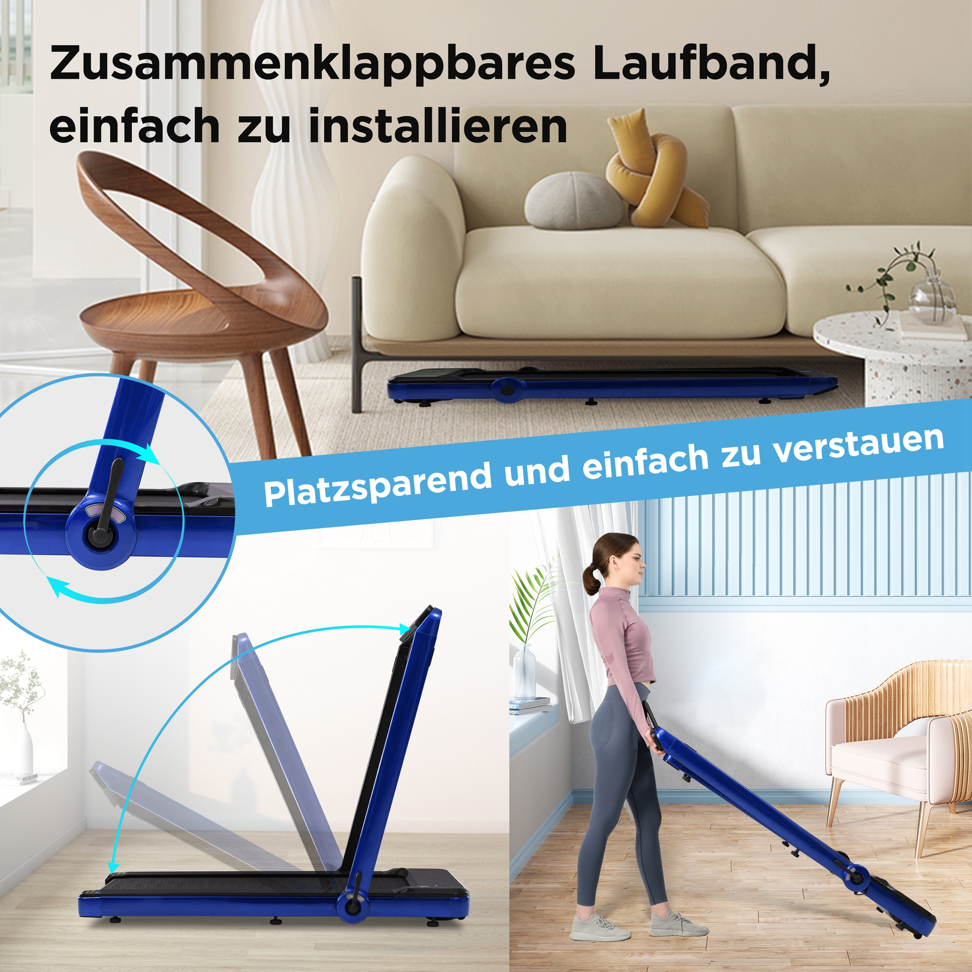 MERAX MS49B Laufband, blau