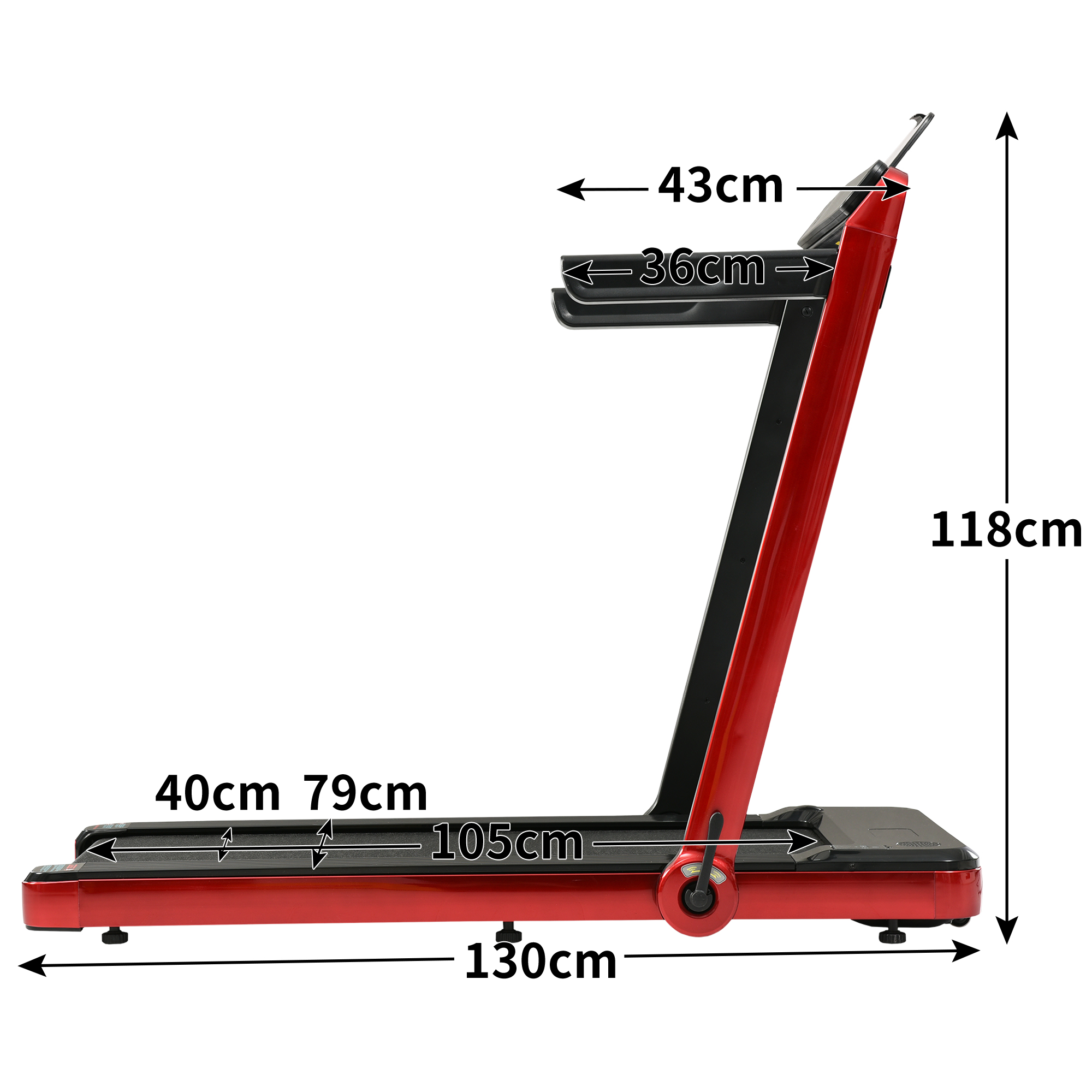 MERAX MS49R Laufband, rot