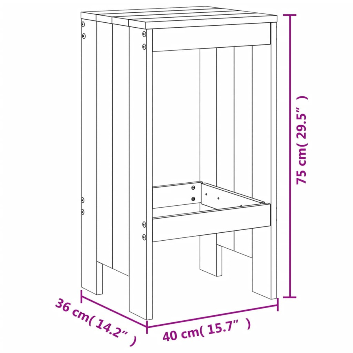 VIDAXL 825346 Gartenstuhl, Weiß