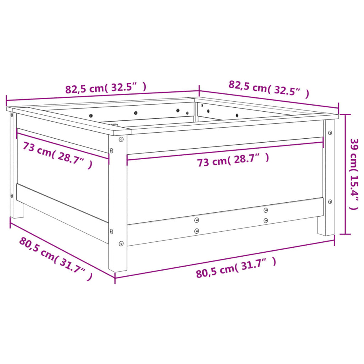 VIDAXL 825299 Honigbraun Pflanzgefäß