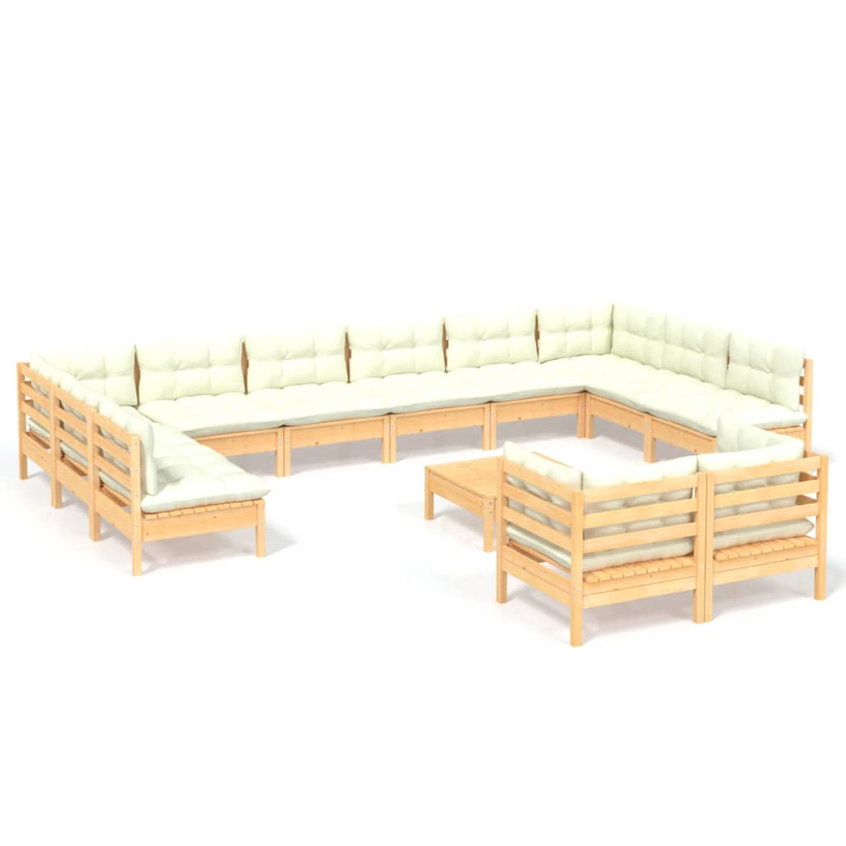 3097277 VIDAXL und Creme Gartentisch- Stuhlset,