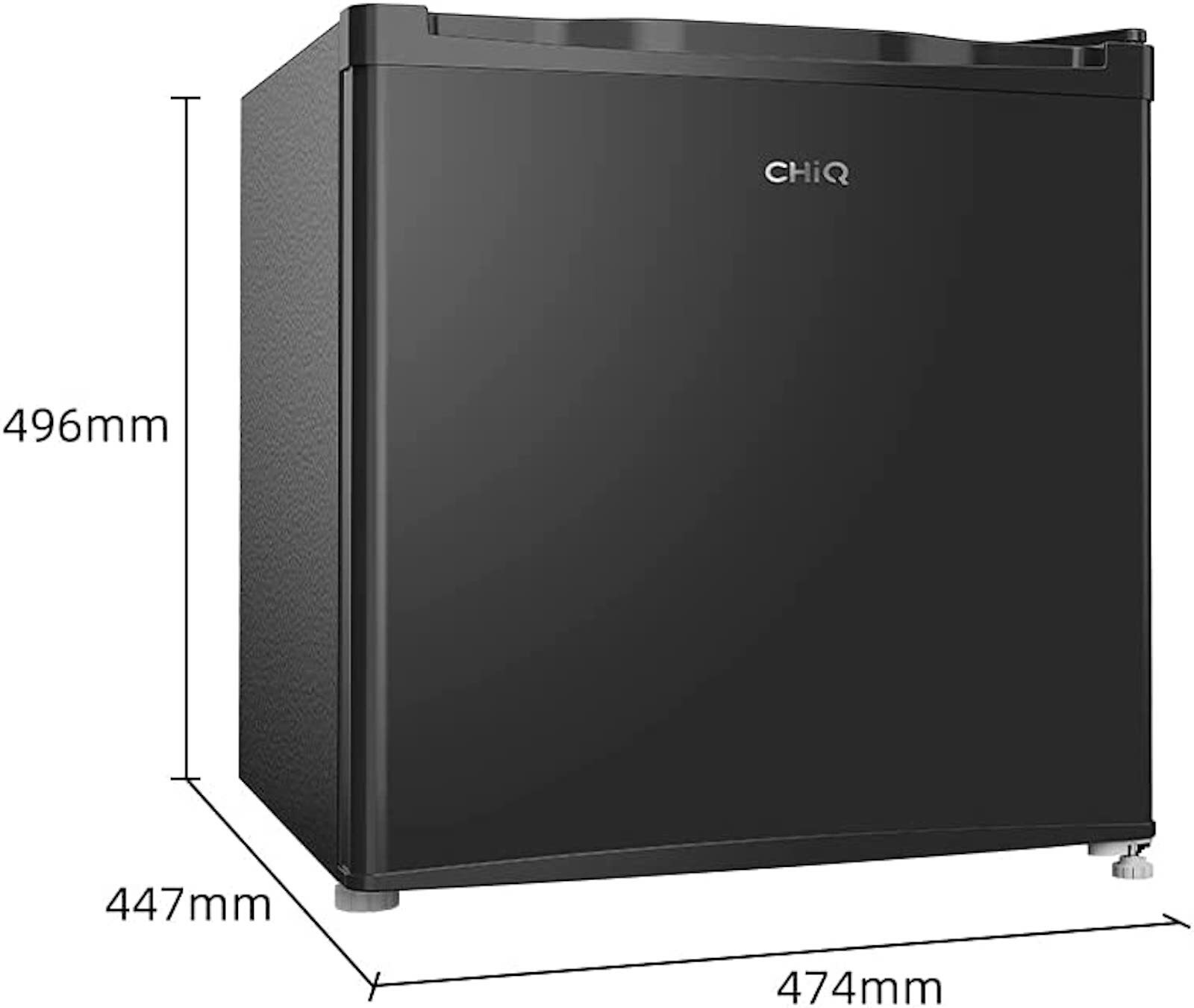 Kühlschrank CHIQ 496 Schwarz) mm CSD46D4E (E, hoch,