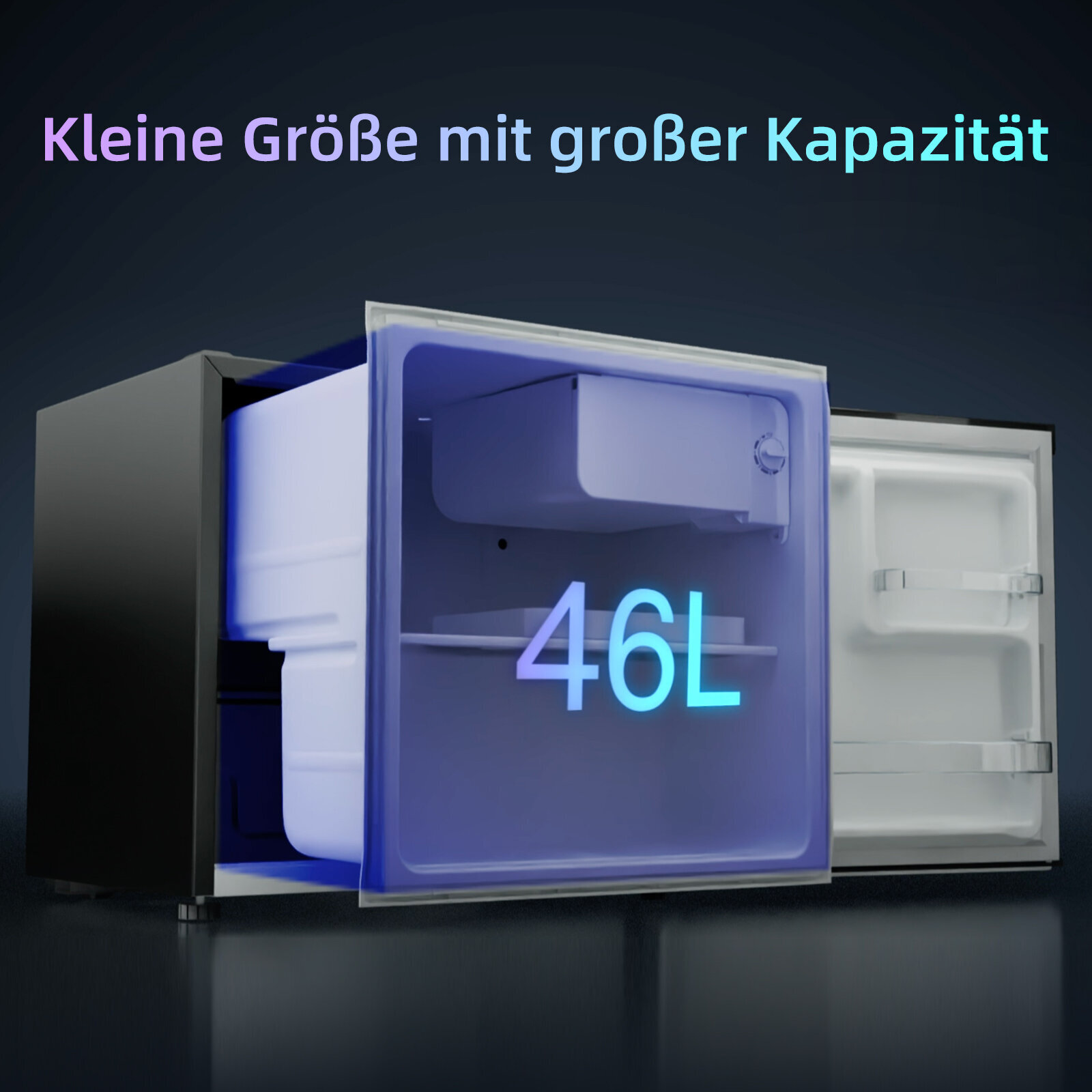 CHIQ CSD46D4E Kühlschrank (E, mm hoch, 496 Schwarz)