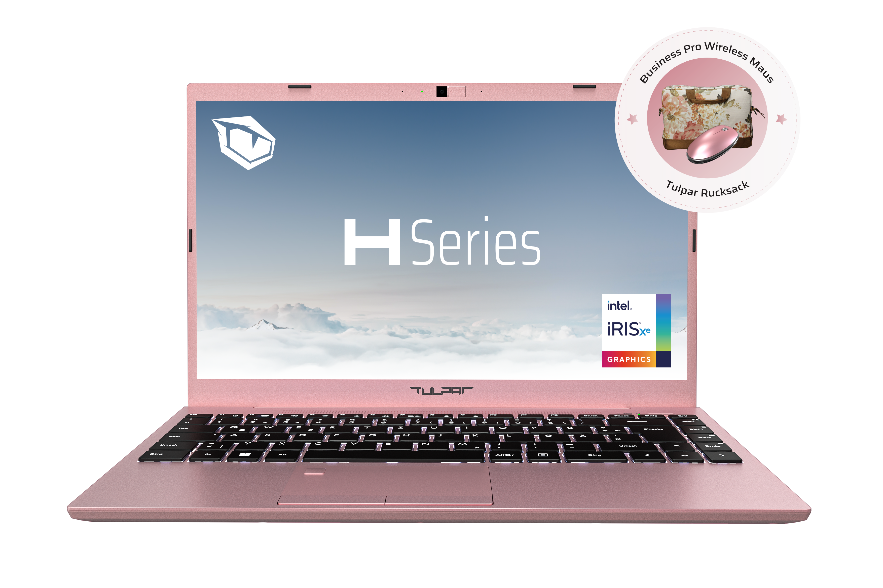 SSD, GB Display, Zoll RAM, 32 H4 GB V5.1.2, TULPAR Pink 500 Laptop Business 14,1 mit