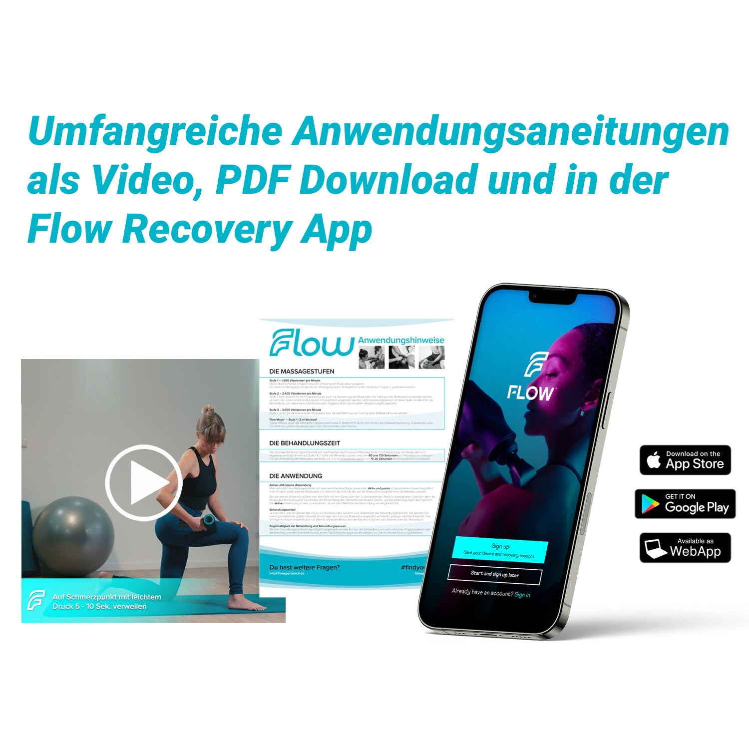 FLOW Flow Neon MOVE Massagepistole Blue Massagepistole 