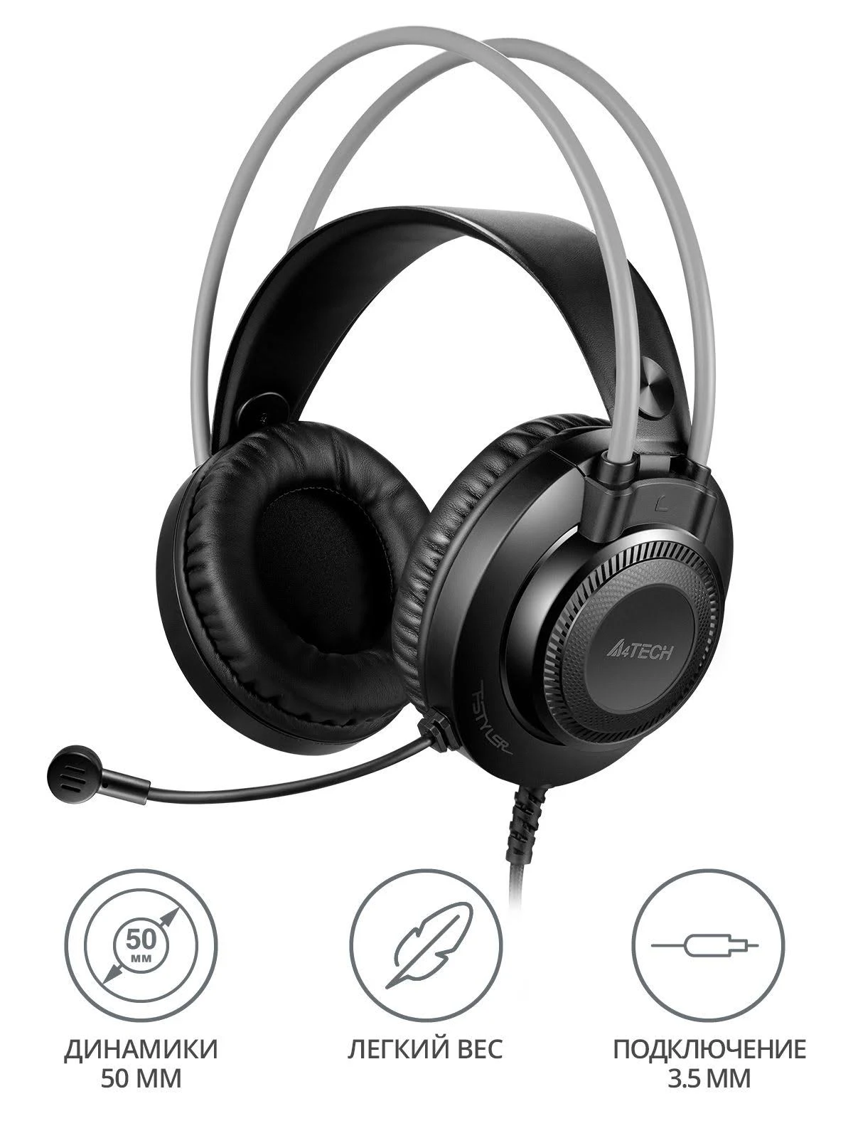 Kopfhörer Over-ear A4TSLU46815, A4TECH Schwarz