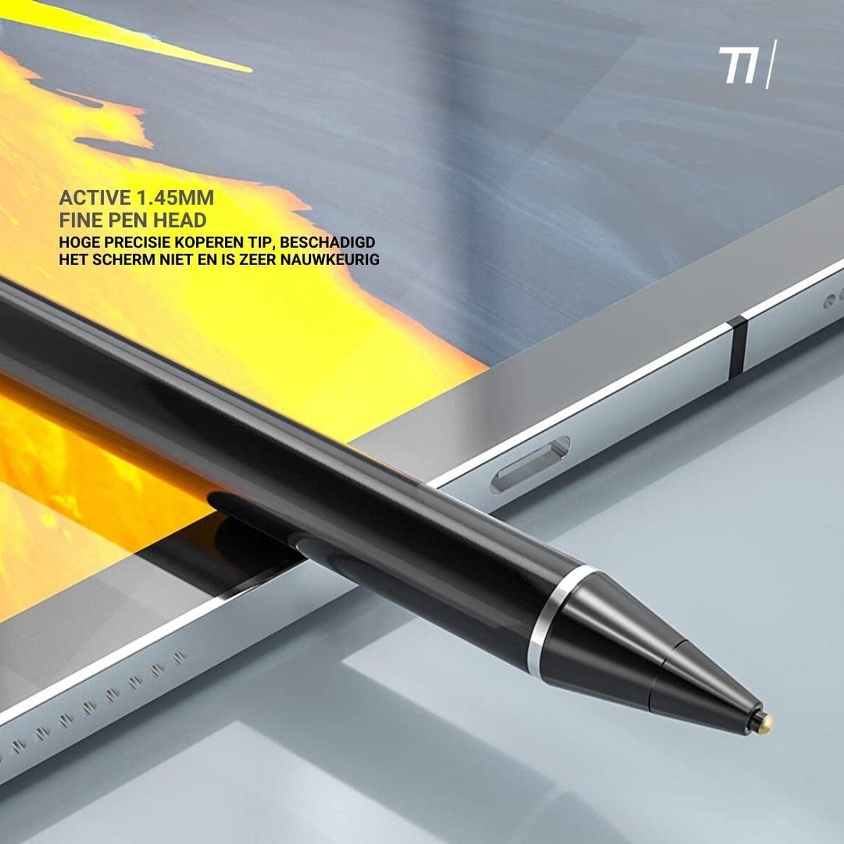 TIKKENS Stylus Pen mit Schwarz Eingabestift | Schreibfunktion Pen Stylus - Schwarz
