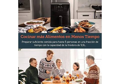 Freidora de aire  Cosori Dual Blaze Chef Edition, Doble resistencia, 1700  W, 6.4 L, 12 Funciones, Sistema 360 ThermoIQ, Negro
