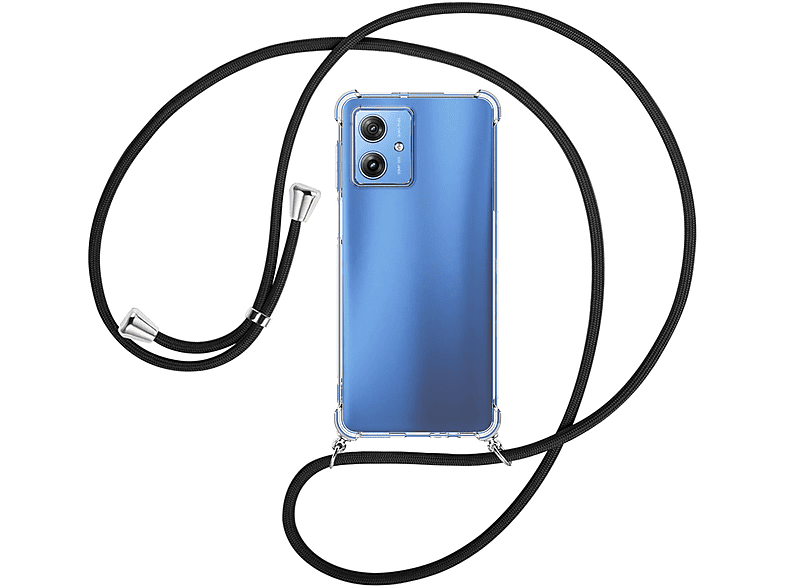 silber Motorola, / 5G, Schwarz Umhänge-Hülle G54 mit Kordel, MORE MTB Moto ENERGY Umhängetasche,