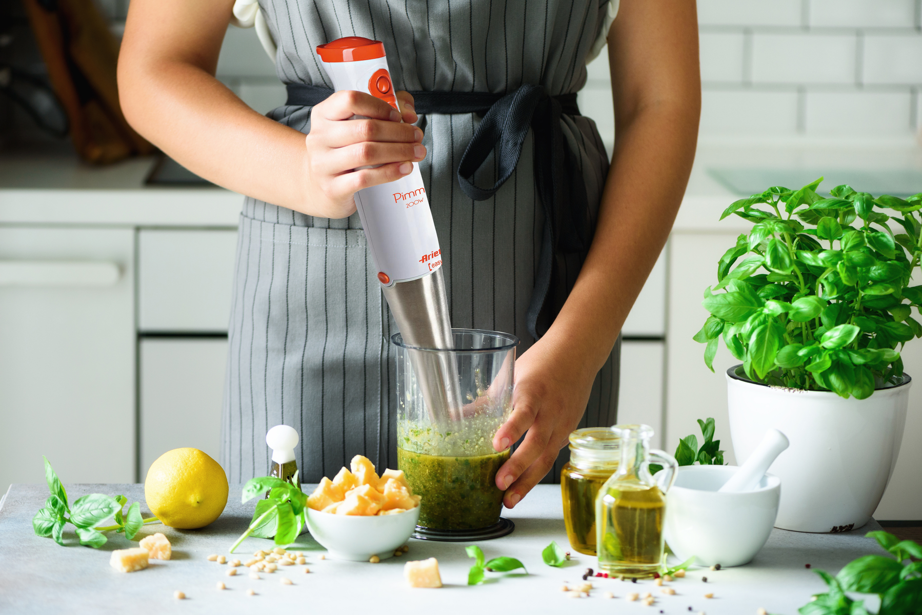 Blender ARIETE 0881/00 Pomarańczowy, Stal nierdzewna, Biały