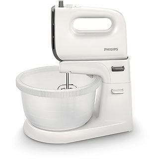 Batidora de mano - PHILIPS HR3745/00, 450 W, 5 velocidades, Blanco