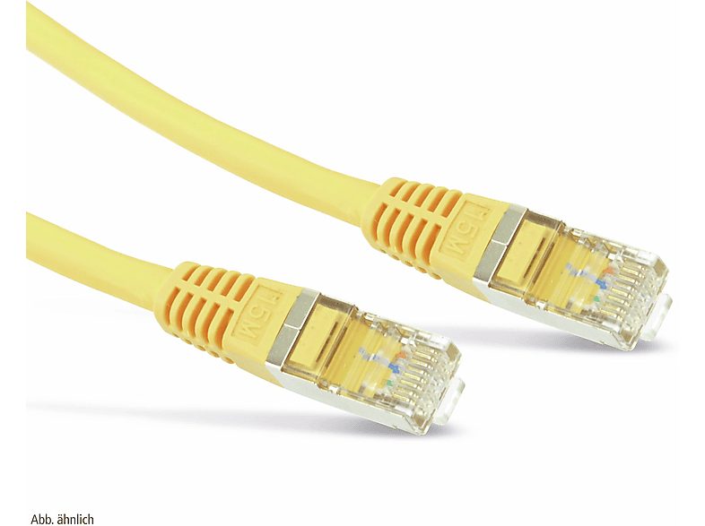 S/CONN MAXIMUM CONNECTIVITY Patchkabel cat m 10 S/FTP Halogenfrei gelb 10m, 6 Patchkabel PIMF RJ45