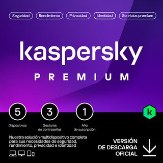 Antivirus - KASPERSKY Premium Total Security 2023 5 Dispositivo Licencia Digital 1 Año