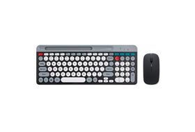Subblim Ergo teclado ergonómico y ratón inalámbricos plano y silencioso  gris/negro