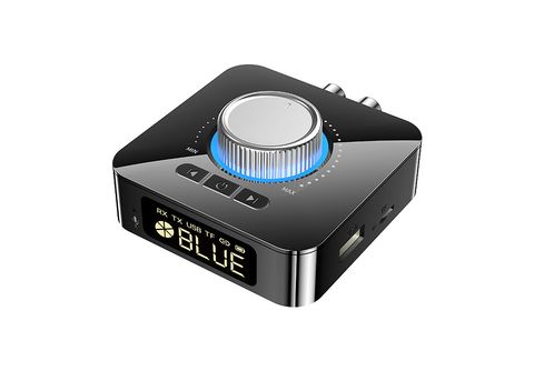 Adaptador Bluetooth - NFC Receptor Bluetooth 5.0 Transmisor Bluetooth FM  3-en-1 Adaptador Bluetooth PC Universal BYTELIKE, negro