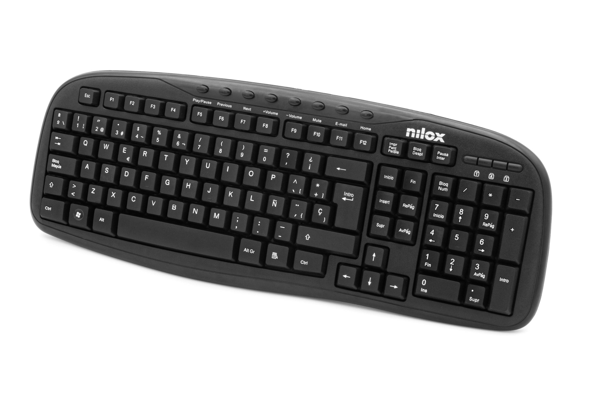 Teclado negro.