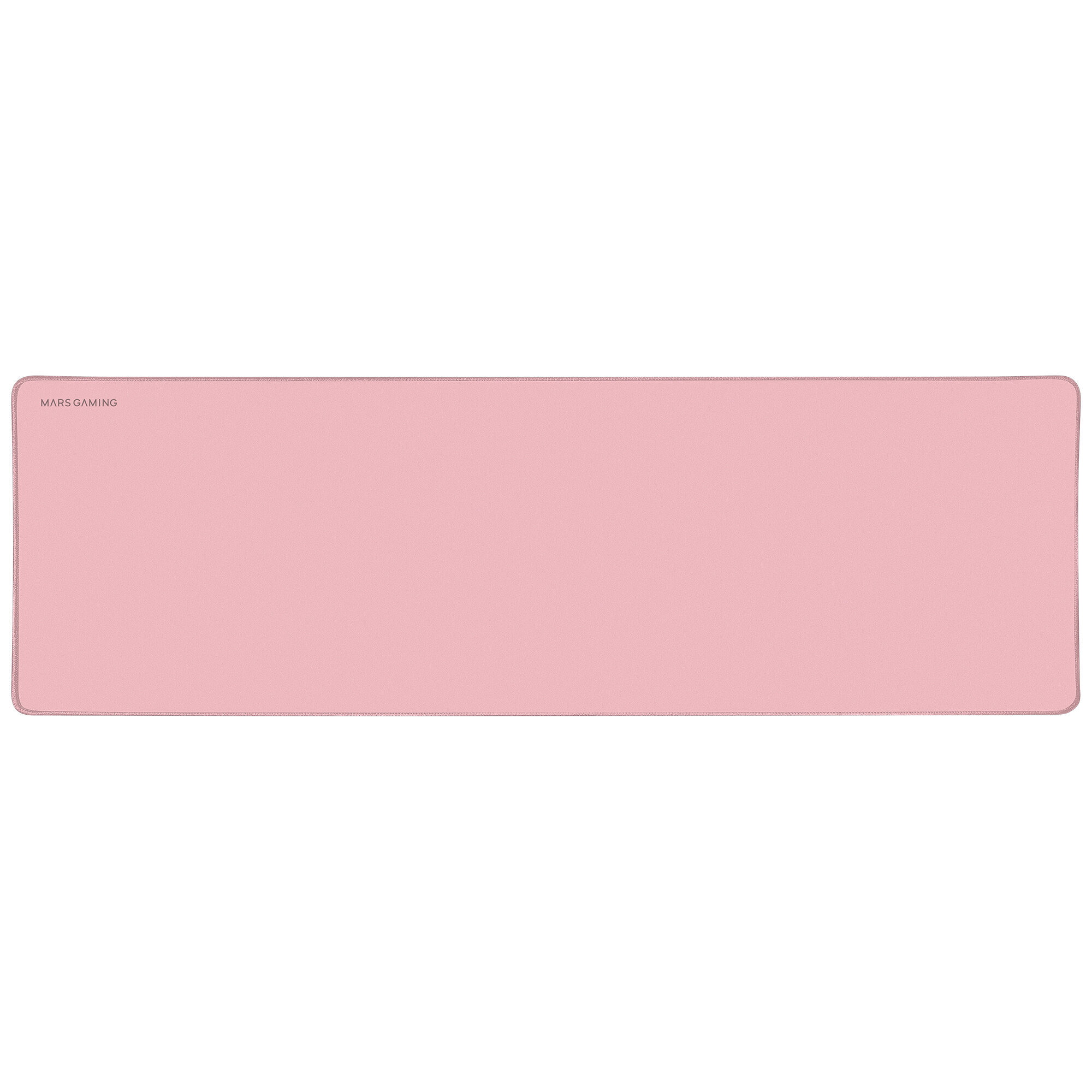Prostokątna różowa podkładka pod mysz z napisem MARS GAMING w lewym górnym rogu. Białe tło.